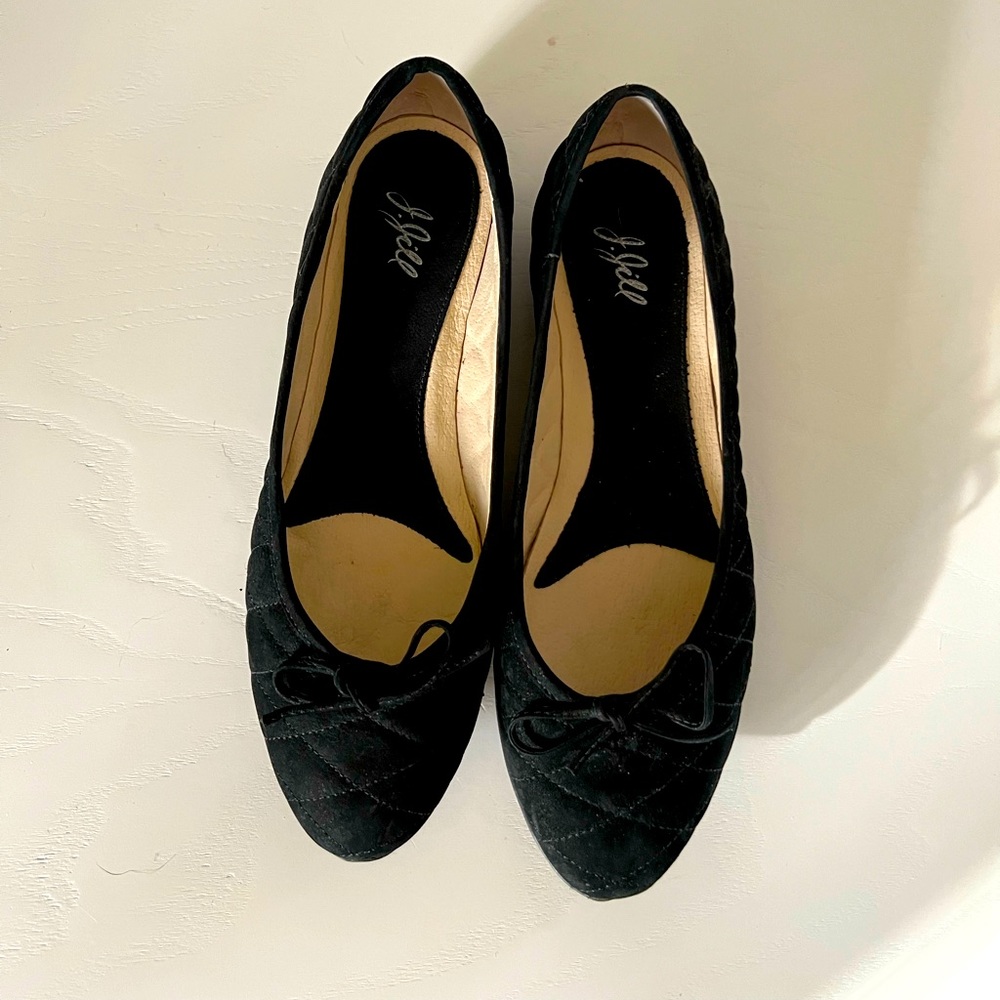 J.Jill black suede ballet flats size 8.5